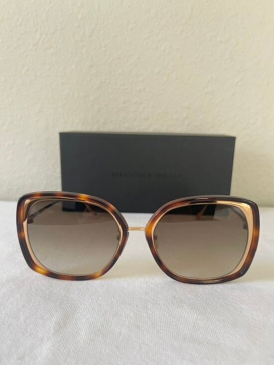 Alexander McQueen AM0151S 003 Sunglasses Women\'s Brown Gradient Italy main image 6